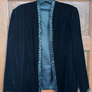 Black velvet jacket
